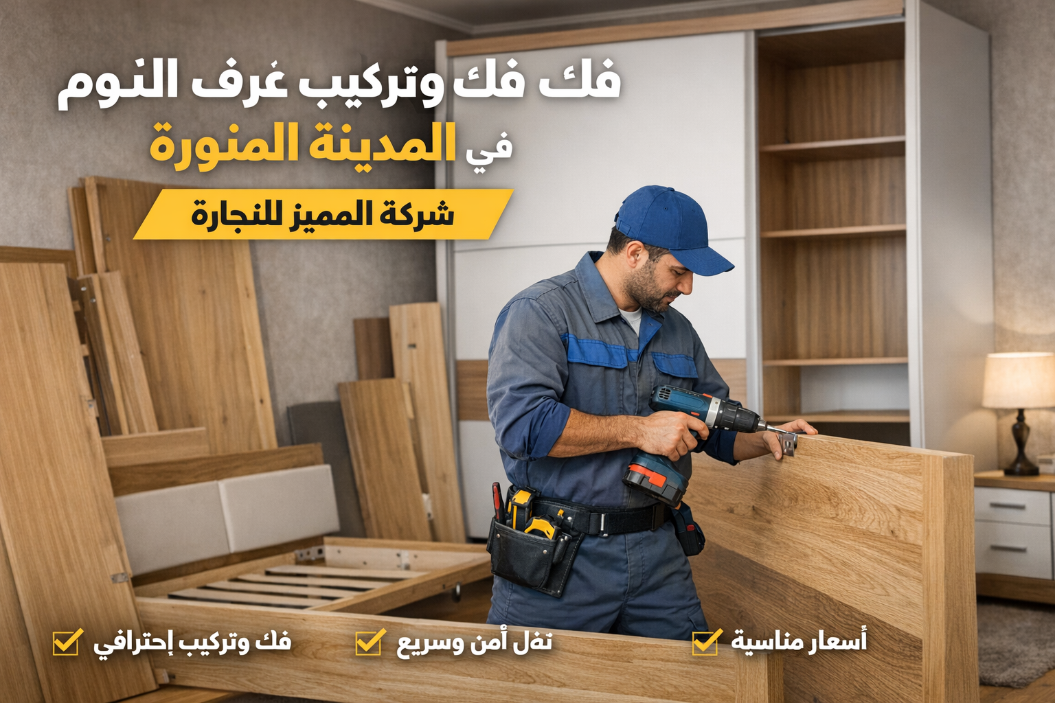 فك وتركيب غرف النوم في المدينة المنورة | شركة المميز للنجارة  رابط المقال